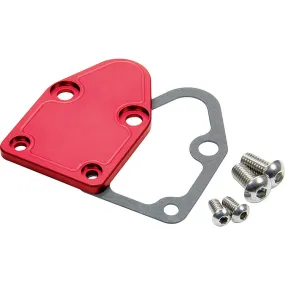 Allstar Performance SB Chevy Fuel Pump Block-Off Plate - Red