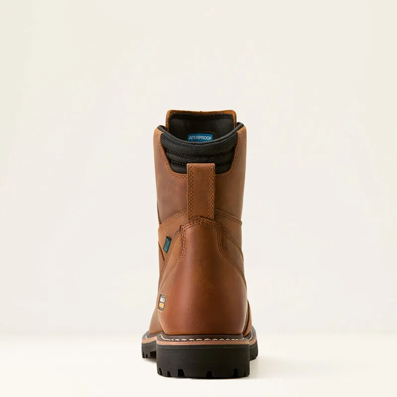 ARIAT Men's Longview Shock Shield 8'' H2O Round and Soft Toe Work Boot 10053818