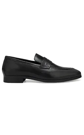 Black Signato Leather Loafers