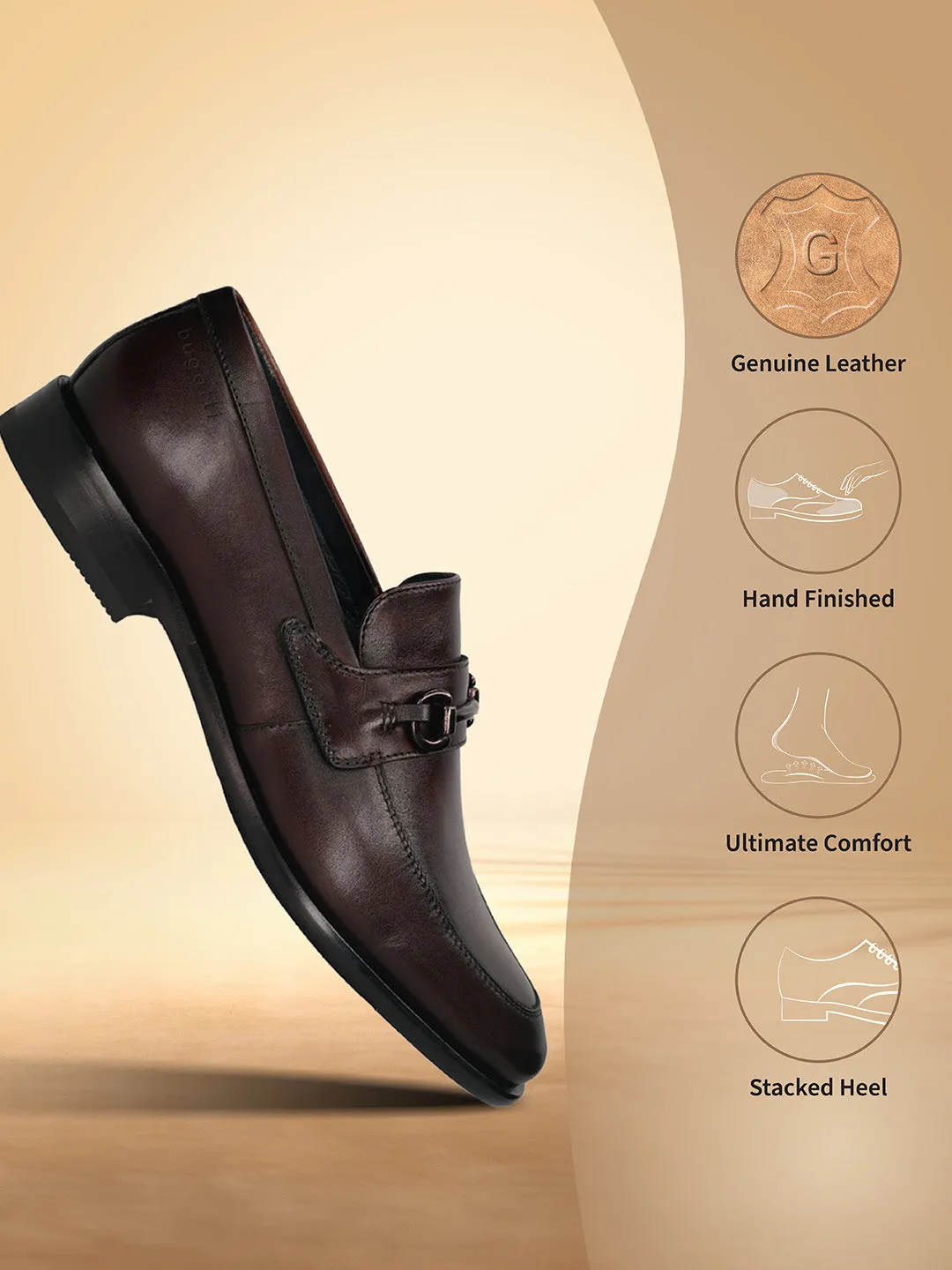 bugatti Bordo Premium Leather Slip-ons Formal