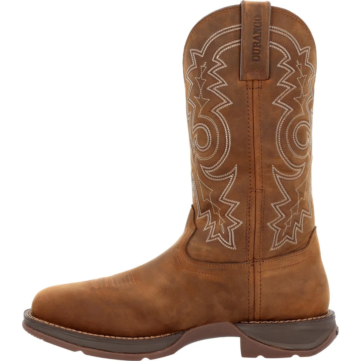 Durango Rebel Work Men's Steel Toe Waterproof Western Boots Ddb0389 In Saddle Brown