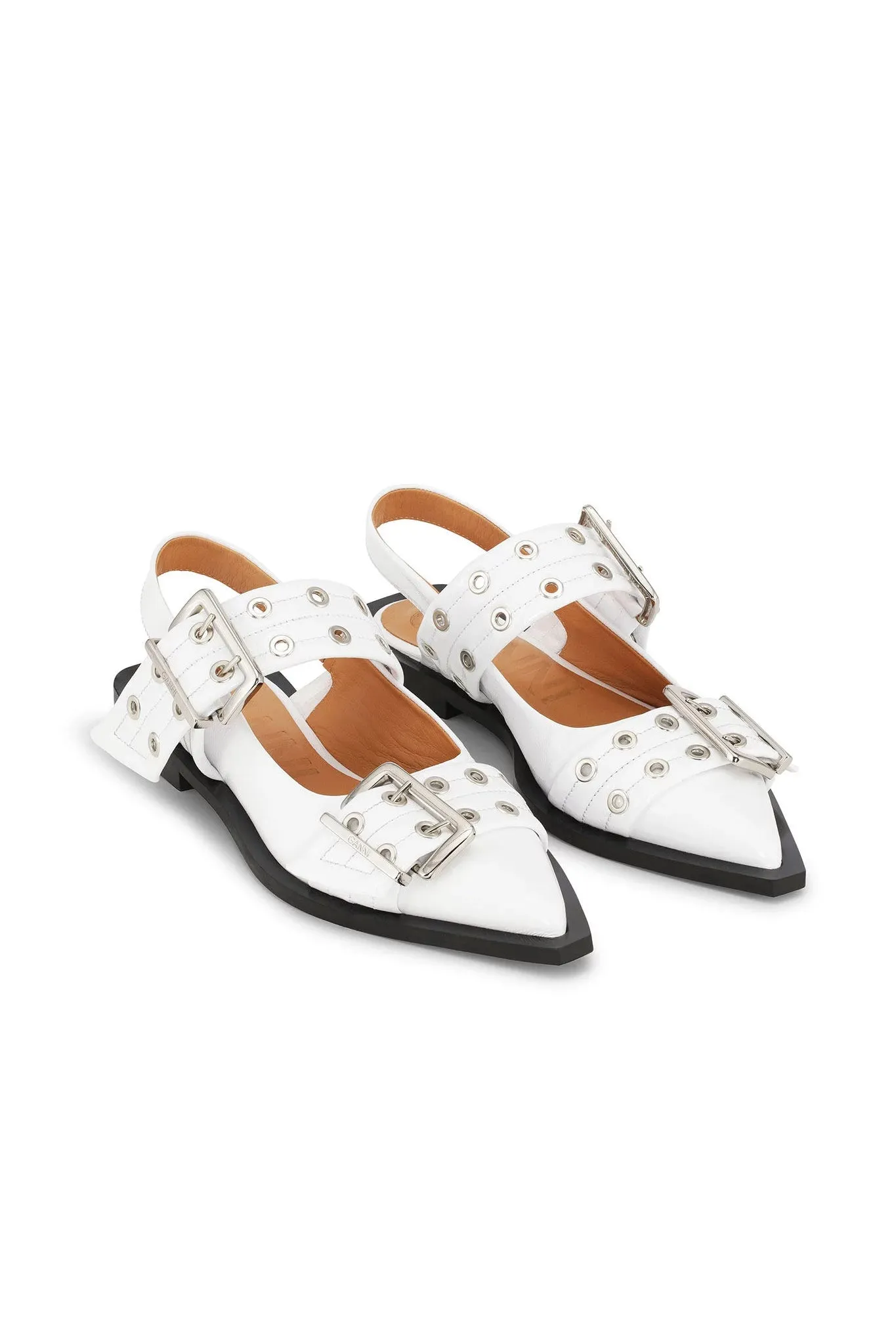 Feminine Buckle Ballerinas