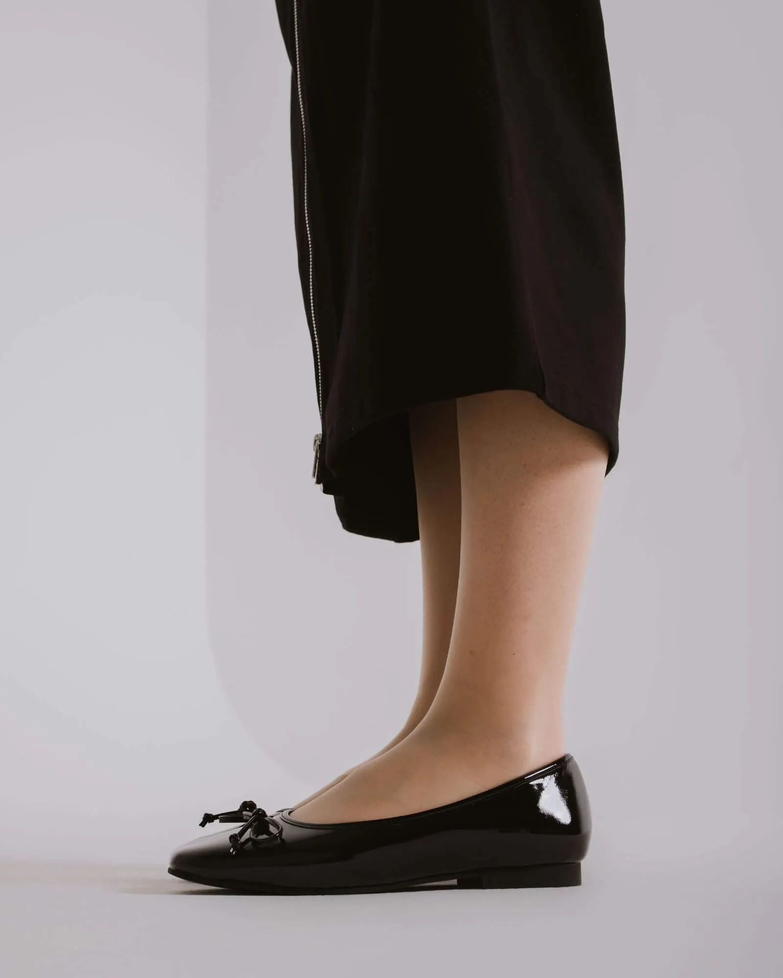 GILLOT BALLET FLATS BLACK PATENT LEATHER