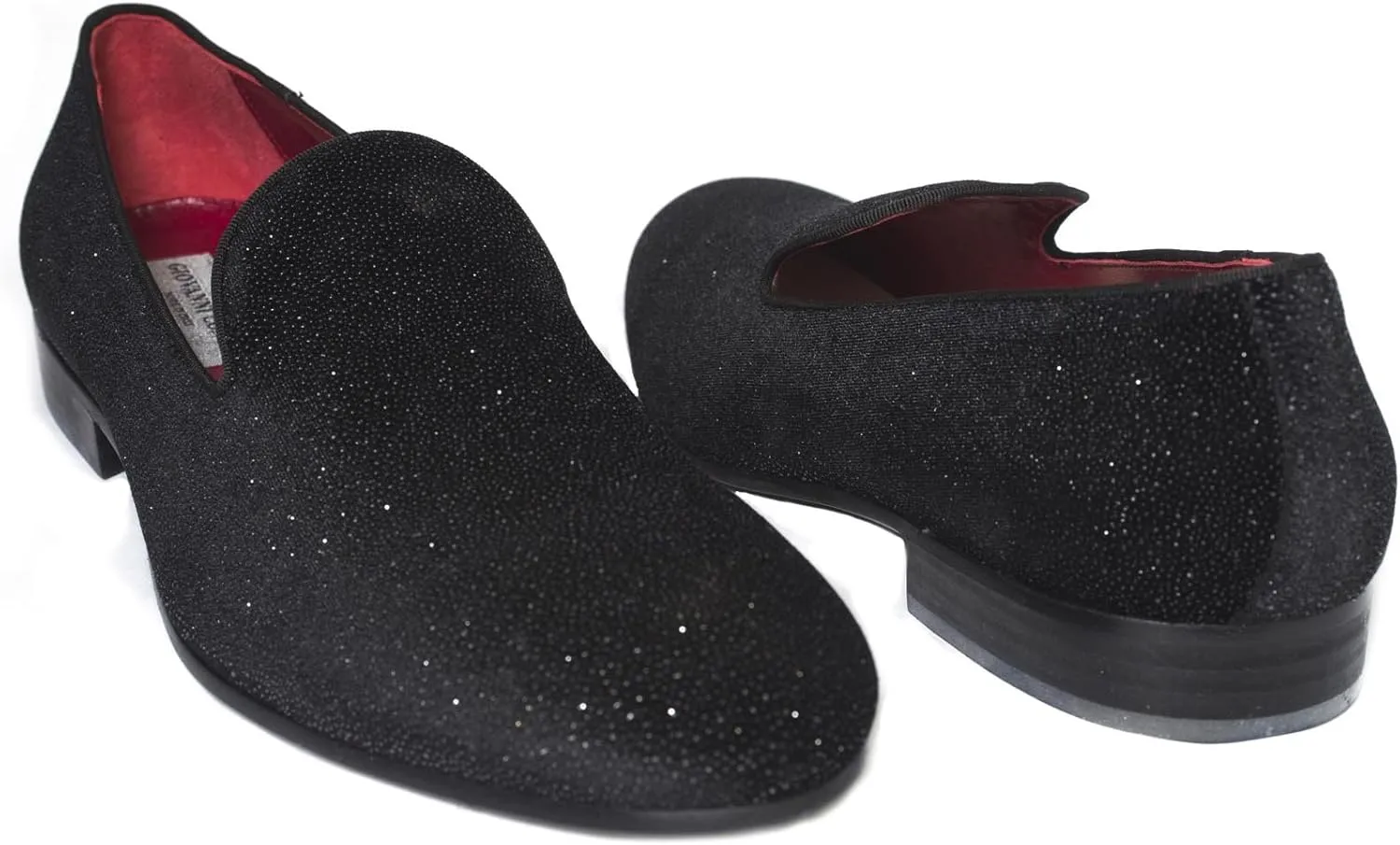 Giovanni Conti 3405-15 Italian Black Loafers w/Decorations
