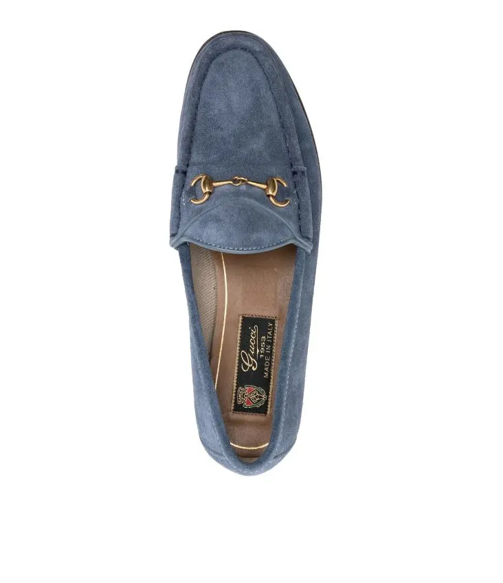 Gucci Light blue suede anniversary 1953 loafers