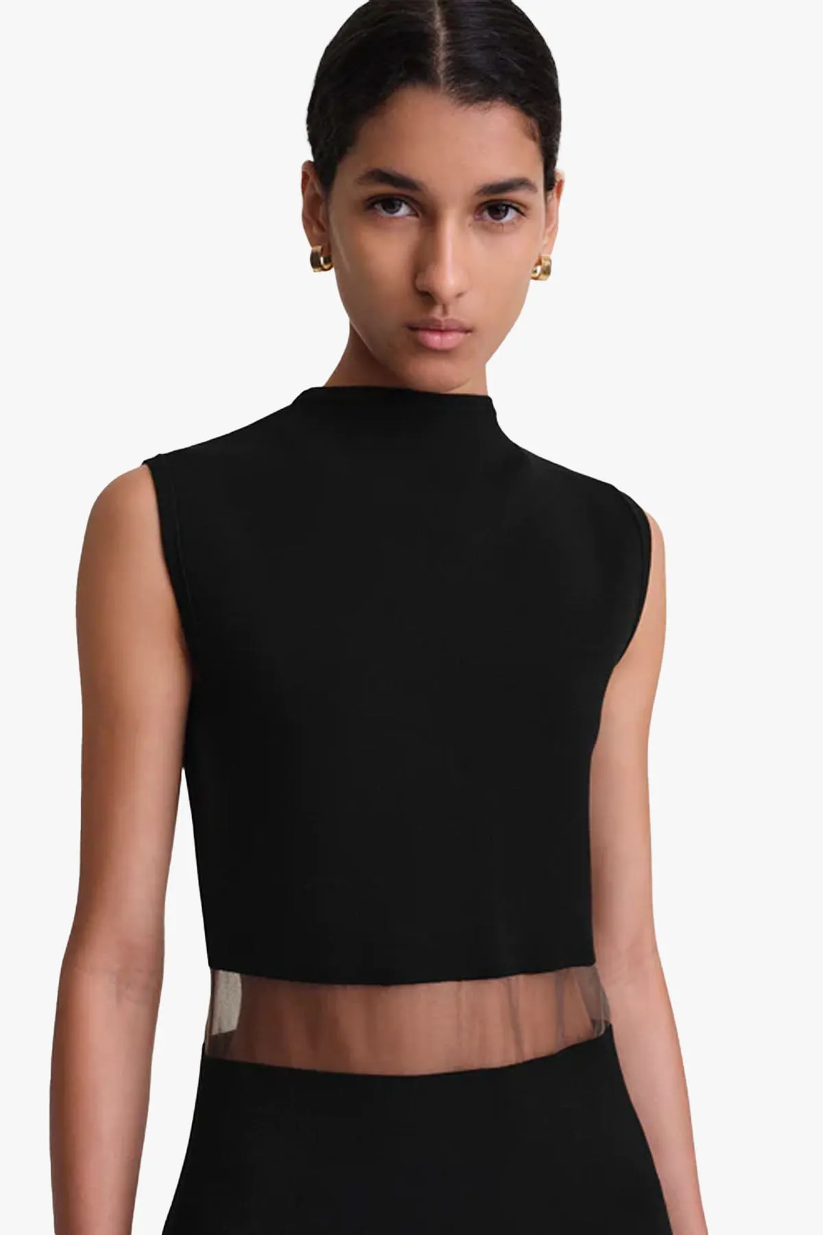 High-Neck Evening Top