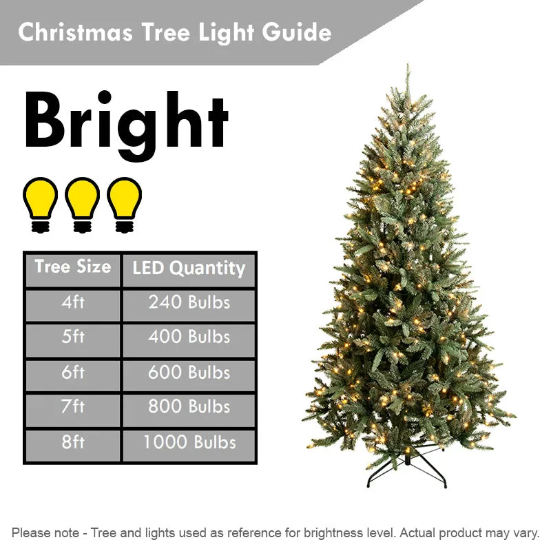 Homcom 3 Foot Green Fibre Optic Artificial Christmas Tree Xmas Colourful LED Scattered Tree with Snowflakes Ornaments Fireproofing