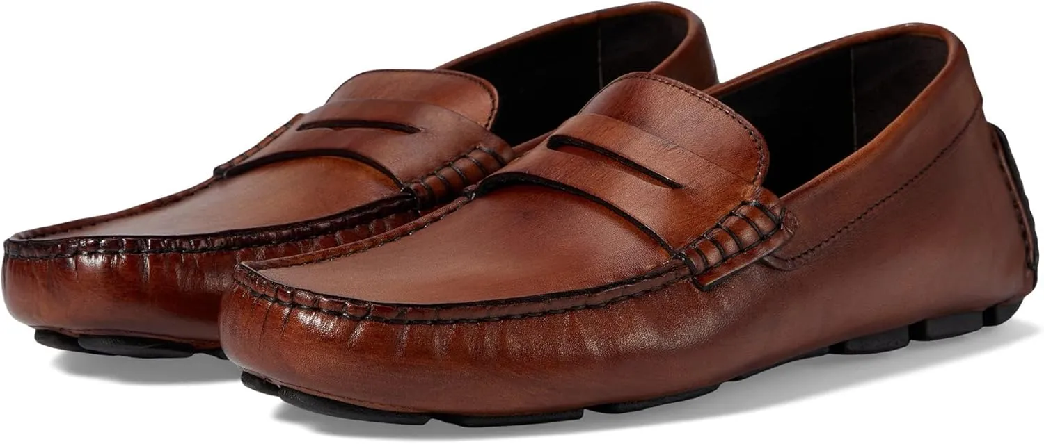 Johnston & Murphy Mens Dayton Penny Shoes - Mens Dress Shoes, Leather Moccasin Shoes, Dress Shoes for Men, Cushioned Footbed, Mens Penny Loafers, Business Casual Shoes