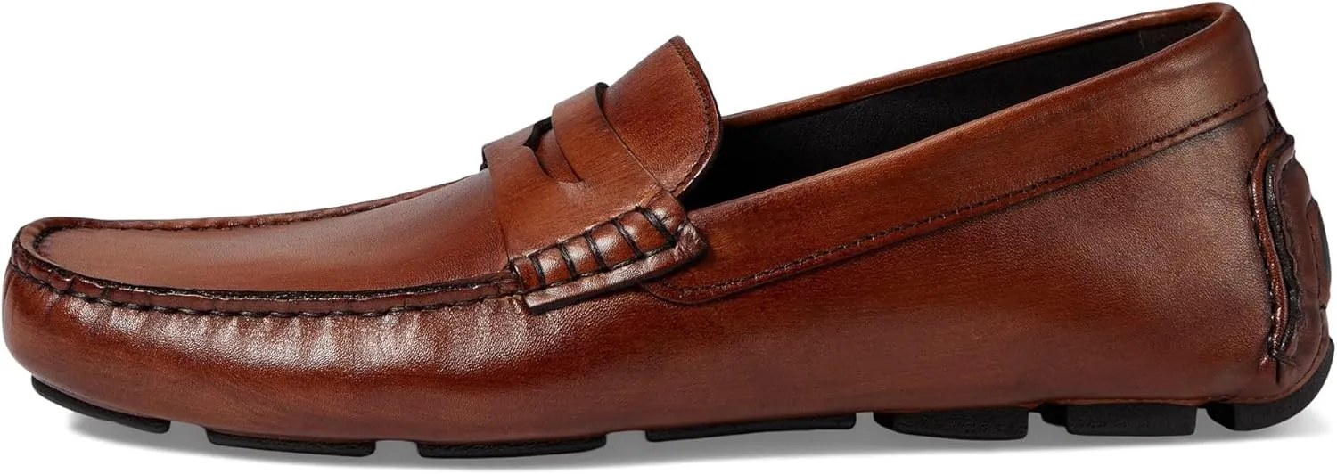 Johnston & Murphy Mens Dayton Penny Shoes - Mens Dress Shoes, Leather Moccasin Shoes, Dress Shoes for Men, Cushioned Footbed, Mens Penny Loafers, Business Casual Shoes