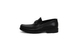 Leather Gancini-Bit Loafers