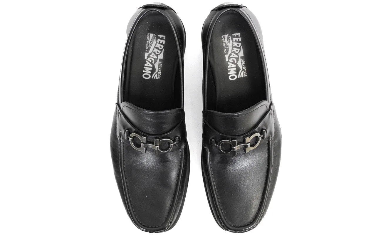 Leather Gancini-Bit Loafers