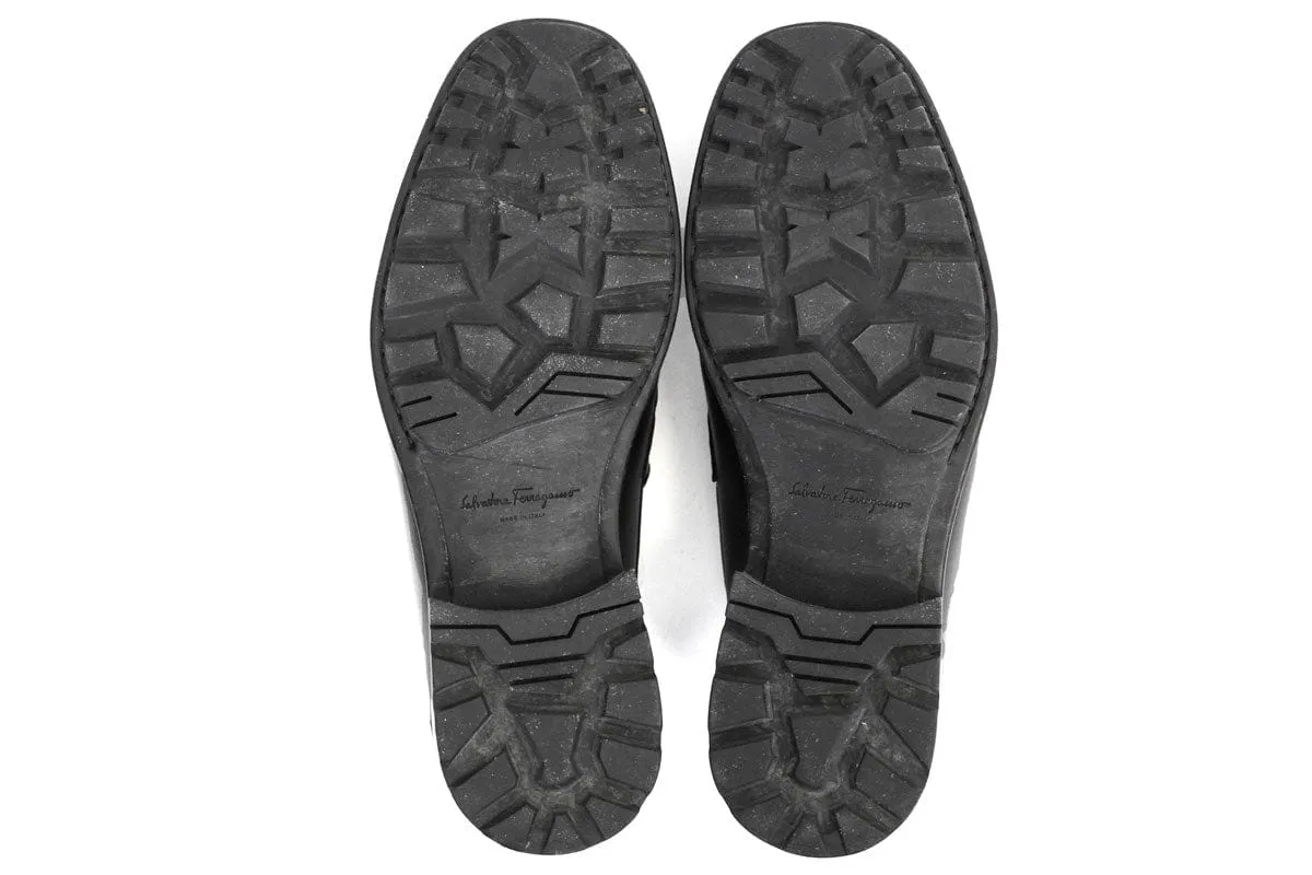 Leather Gancini-Bit Loafers