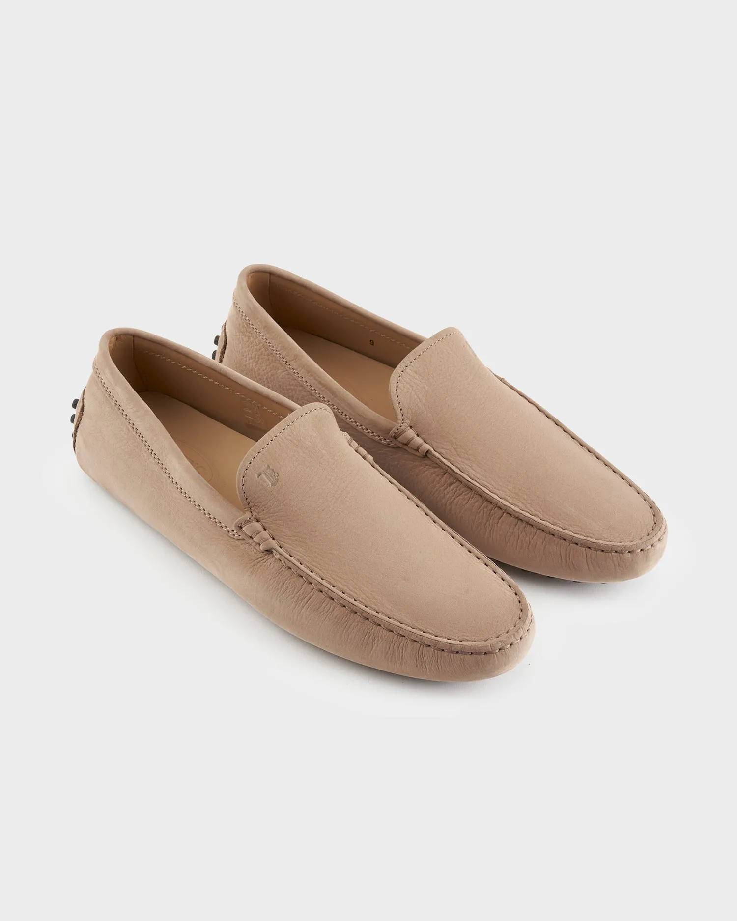 Light Beige Nubuck Gommino Driving Shoes