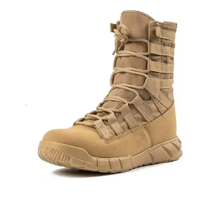 Lightweight Combat Boot – Green Desert Brown Tactical Hiking Boots for Men