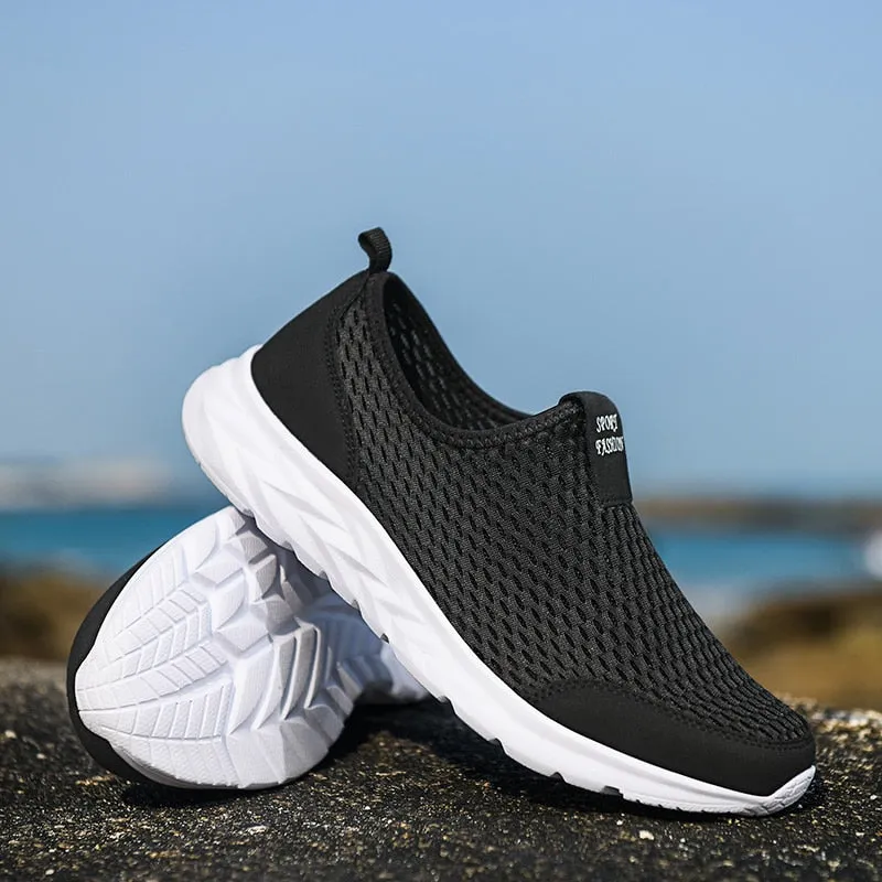 Men Loafers Shoes Light Walking Mesh Breathable Casual Shoes