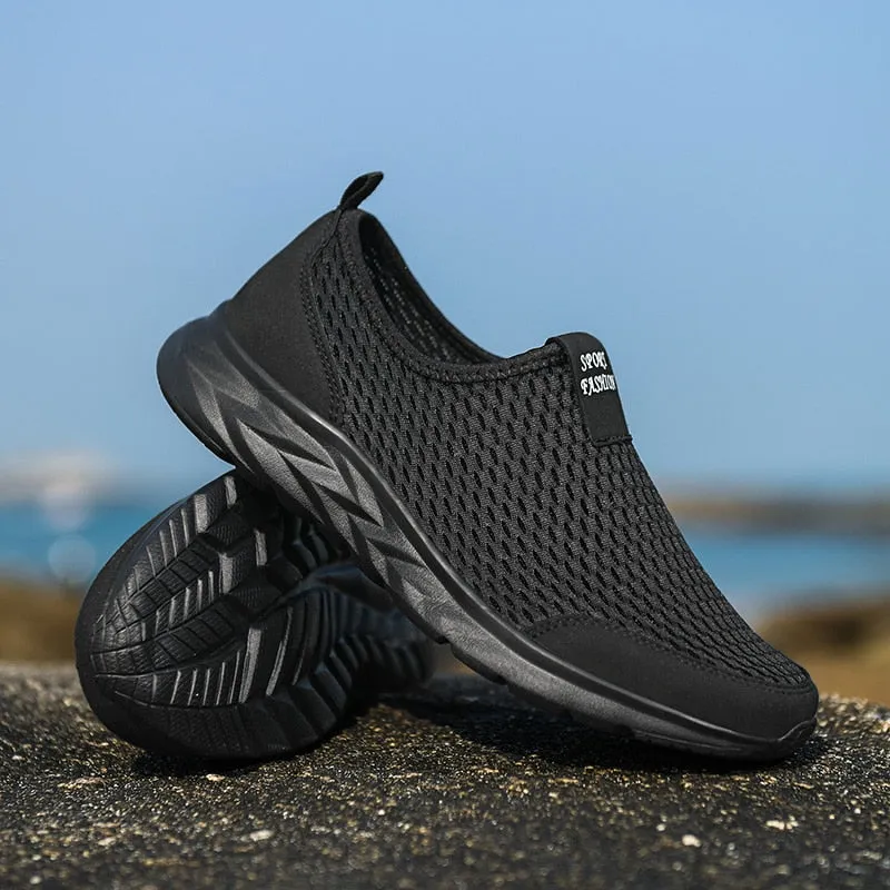 Men Loafers Shoes Light Walking Mesh Breathable Casual Shoes