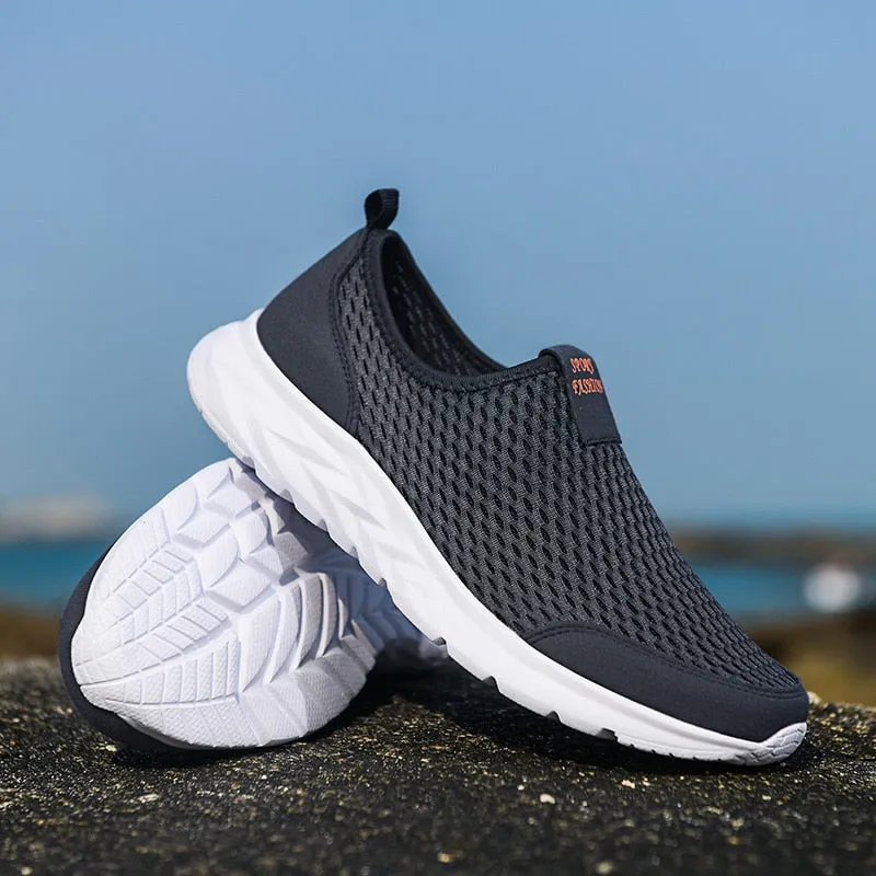 Men Loafers Shoes Light Walking Mesh Breathable Casual Shoes