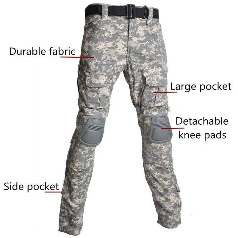 Men’s Tactical Camouflage Hunting, Airsoft, Paintball & Outdoor Uniform Suit