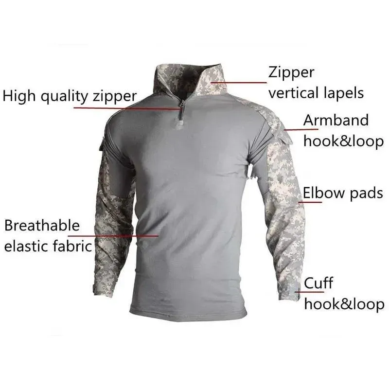 Men’s Tactical Camouflage Hunting, Airsoft, Paintball & Outdoor Uniform Suit