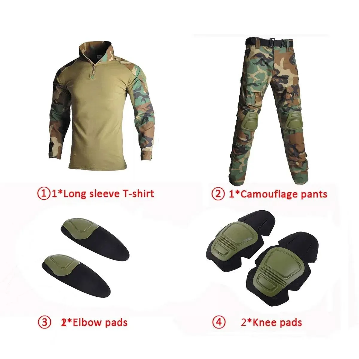 Men’s Tactical Camouflage Hunting, Airsoft, Paintball & Outdoor Uniform Suit