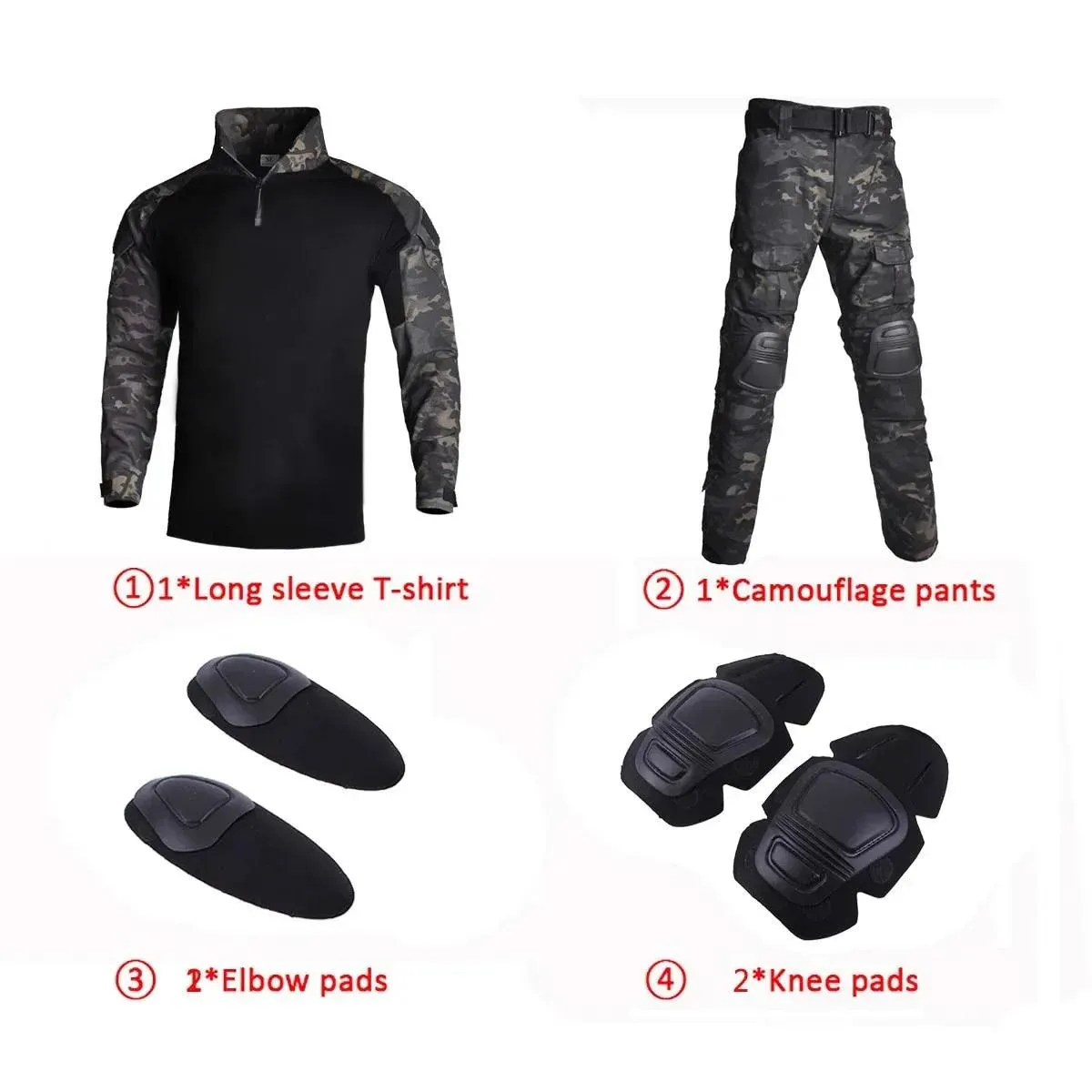 Men’s Tactical Camouflage Hunting, Airsoft, Paintball & Outdoor Uniform Suit