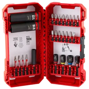 Milwaukee 48-32-4408 Optimized Shockzone Steel Impact Drive & Fasten Set - 26pc