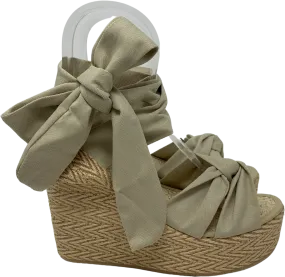 Mother of Pearl High Wedges Espadrilles