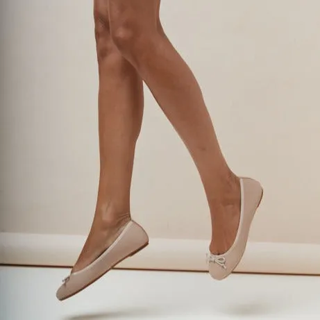 Natalie Blush Leather Ballet Flat