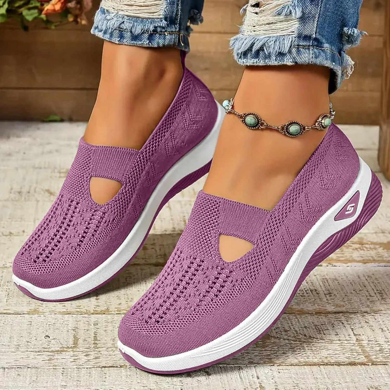 New Rayootd Orthopedic Shoes for Women, Women's Woven Orthopedic Breathable Soft Sole Shoes, for Foot Pain Relief