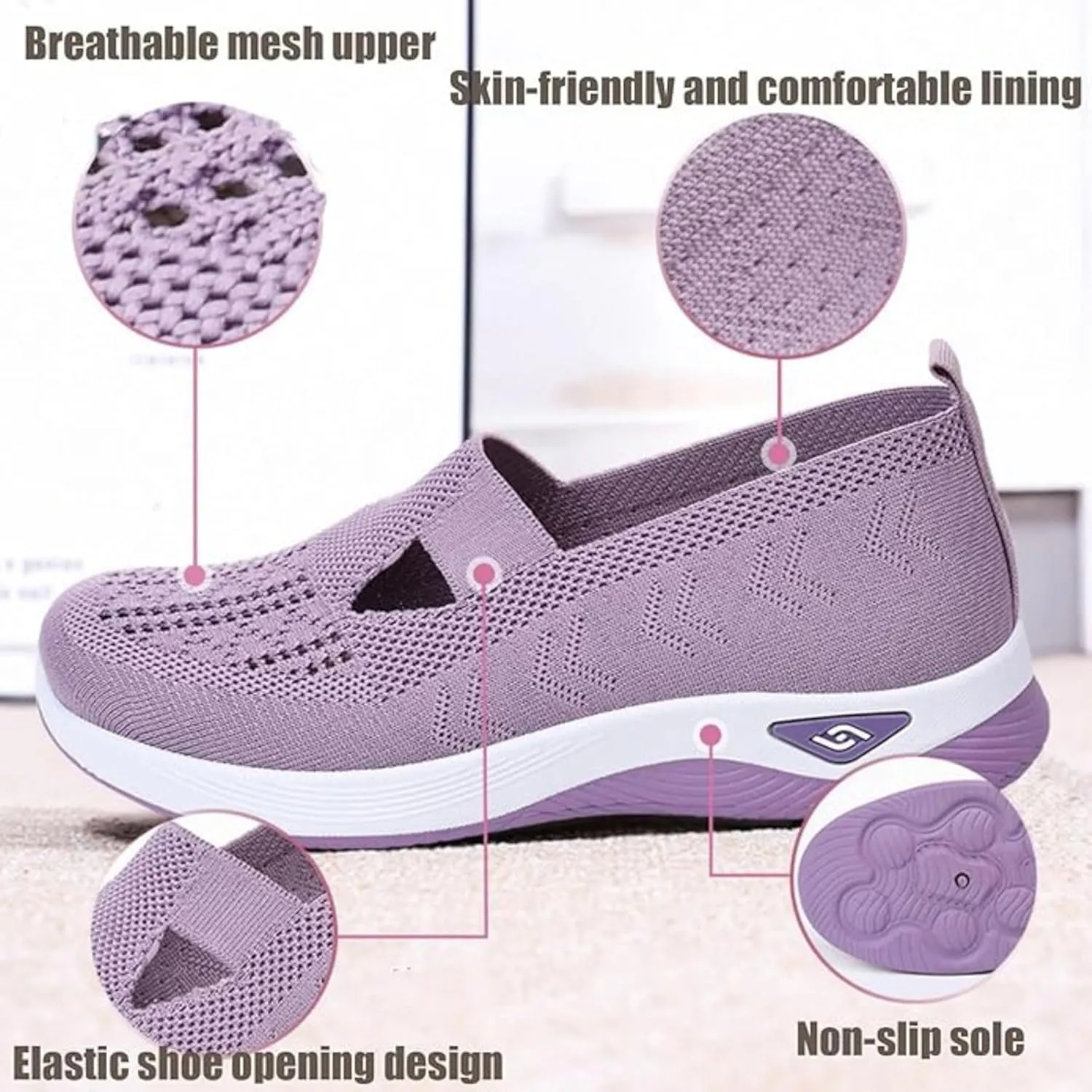 New Rayootd Orthopedic Shoes for Women, Women's Woven Orthopedic Breathable Soft Sole Shoes, for Foot Pain Relief