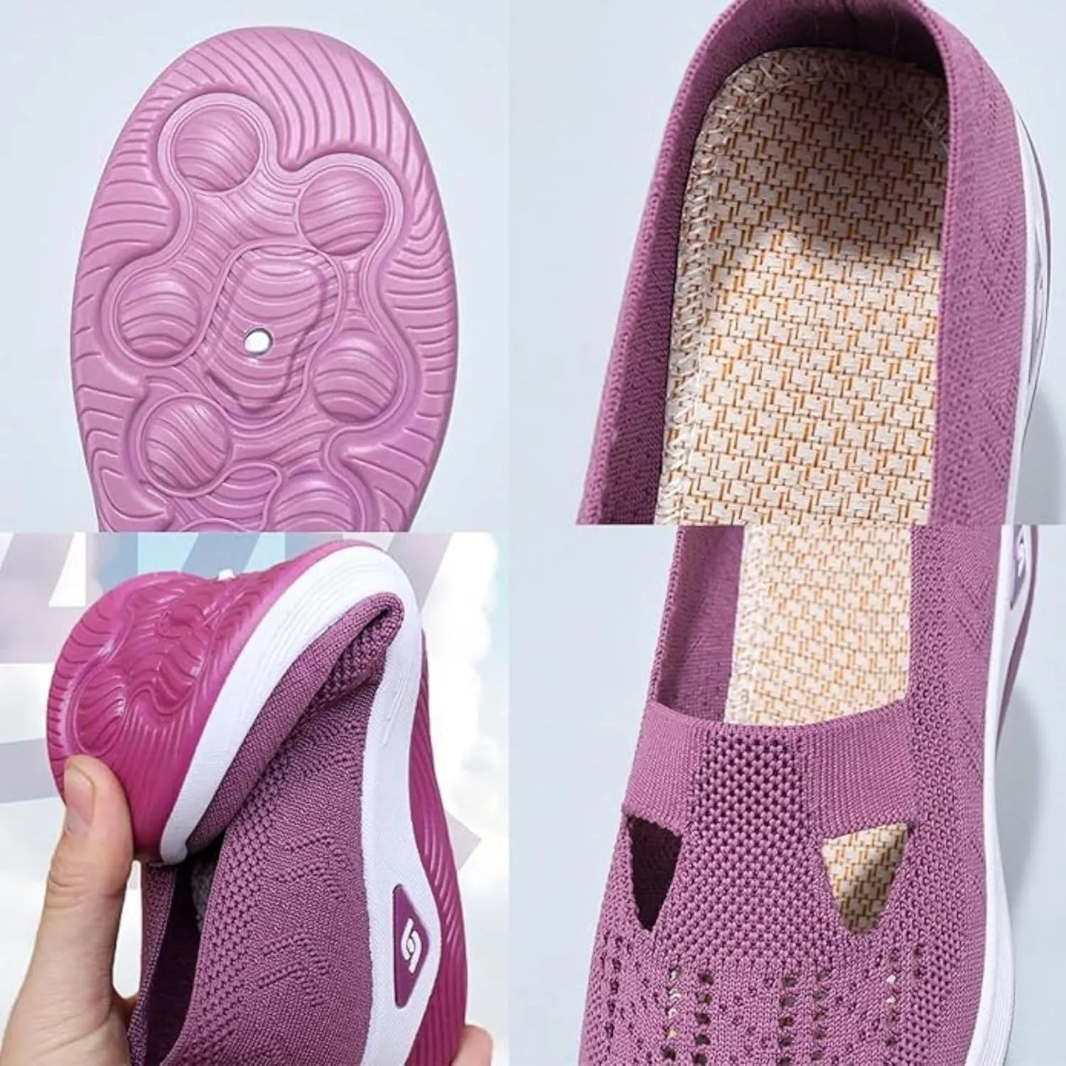 New Rayootd Orthopedic Shoes for Women, Women's Woven Orthopedic Breathable Soft Sole Shoes, for Foot Pain Relief