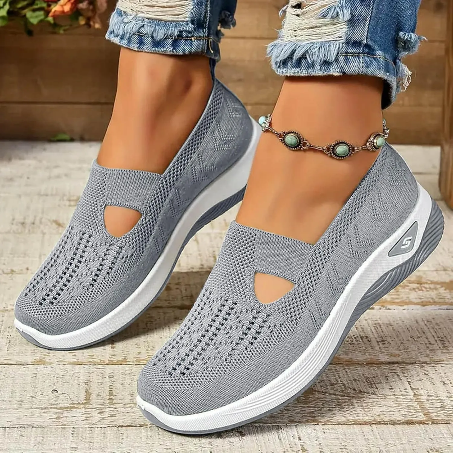 New Rayootd Orthopedic Shoes for Women, Women's Woven Orthopedic Breathable Soft Sole Shoes, for Foot Pain Relief