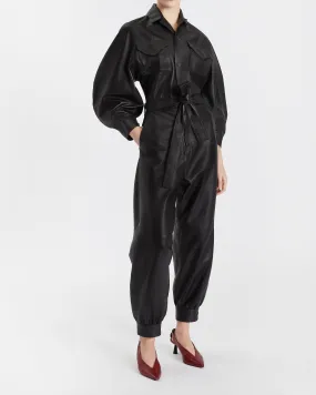 Ophelia CIRCLE SLEEVE JUMPSUIT - BLACK