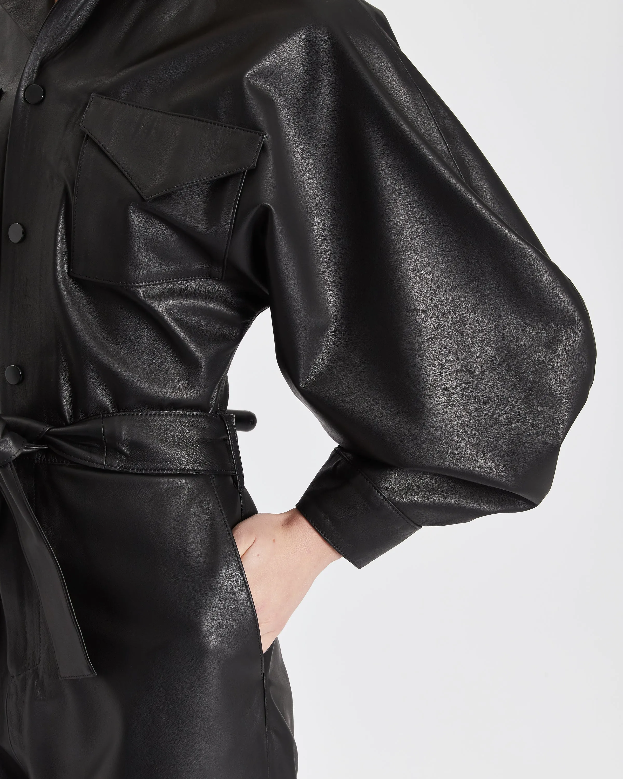Ophelia CIRCLE SLEEVE JUMPSUIT - BLACK