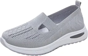 Orthopedic Shoes for Women Breathable Soft Slip On Running Shoes for Women Arch Support Casual Shoes for Fall White Sneakers Red Tennis Shoe Loafers Shoe