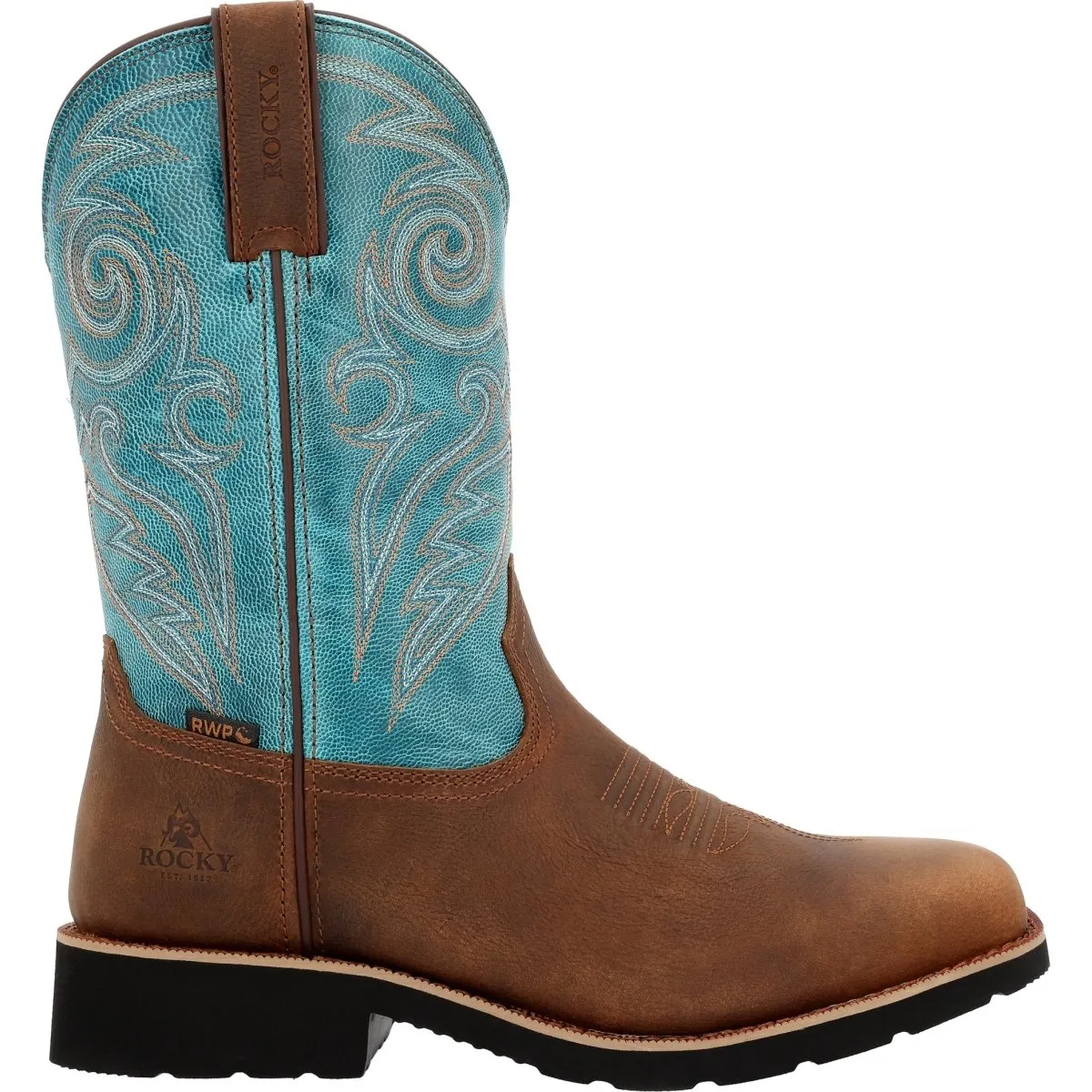 Rocky Monocrepe Men's 12” Waterproof Western Boots Rkw0441 In Blue