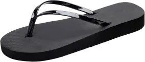 Slim Flip Flops for Women, Ladies Shower Slippers Flat for Summer Beach Pool Thongs Rubber Soft Slide Slip-on Shoes