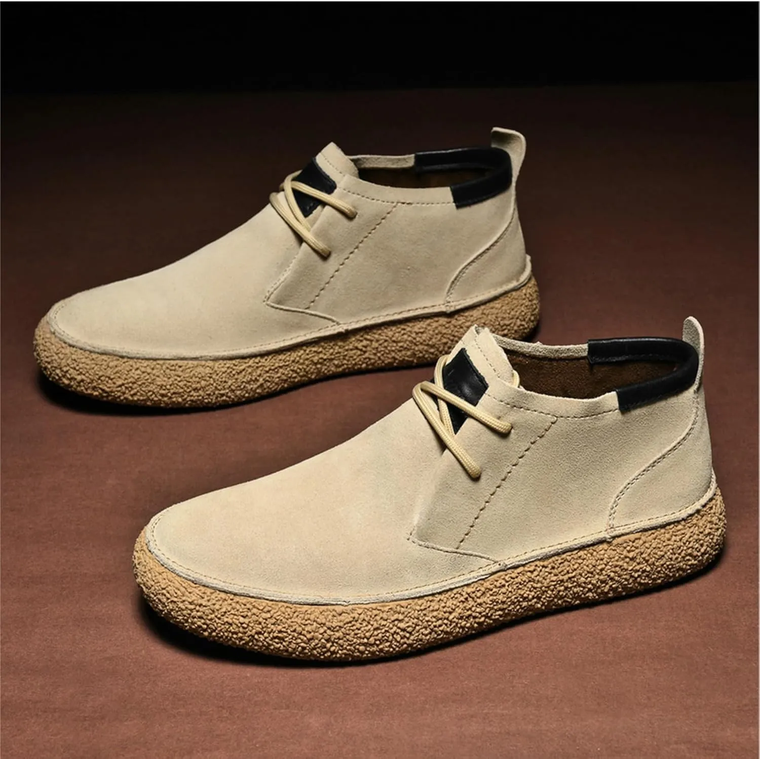 SywzX&xfybz Cow Suede Men's Casual Loafers Anti Slip Soft Soled Driving Shoes Men's Leather Shoes