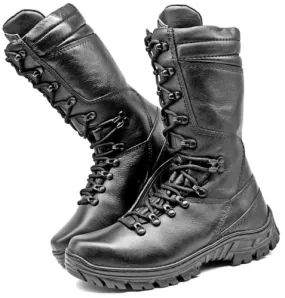Tactical Boots Black Leather Military Outdoor Combat
