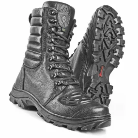 Tactical Boots Black Leather Motorcycle Lace Up Military Combat