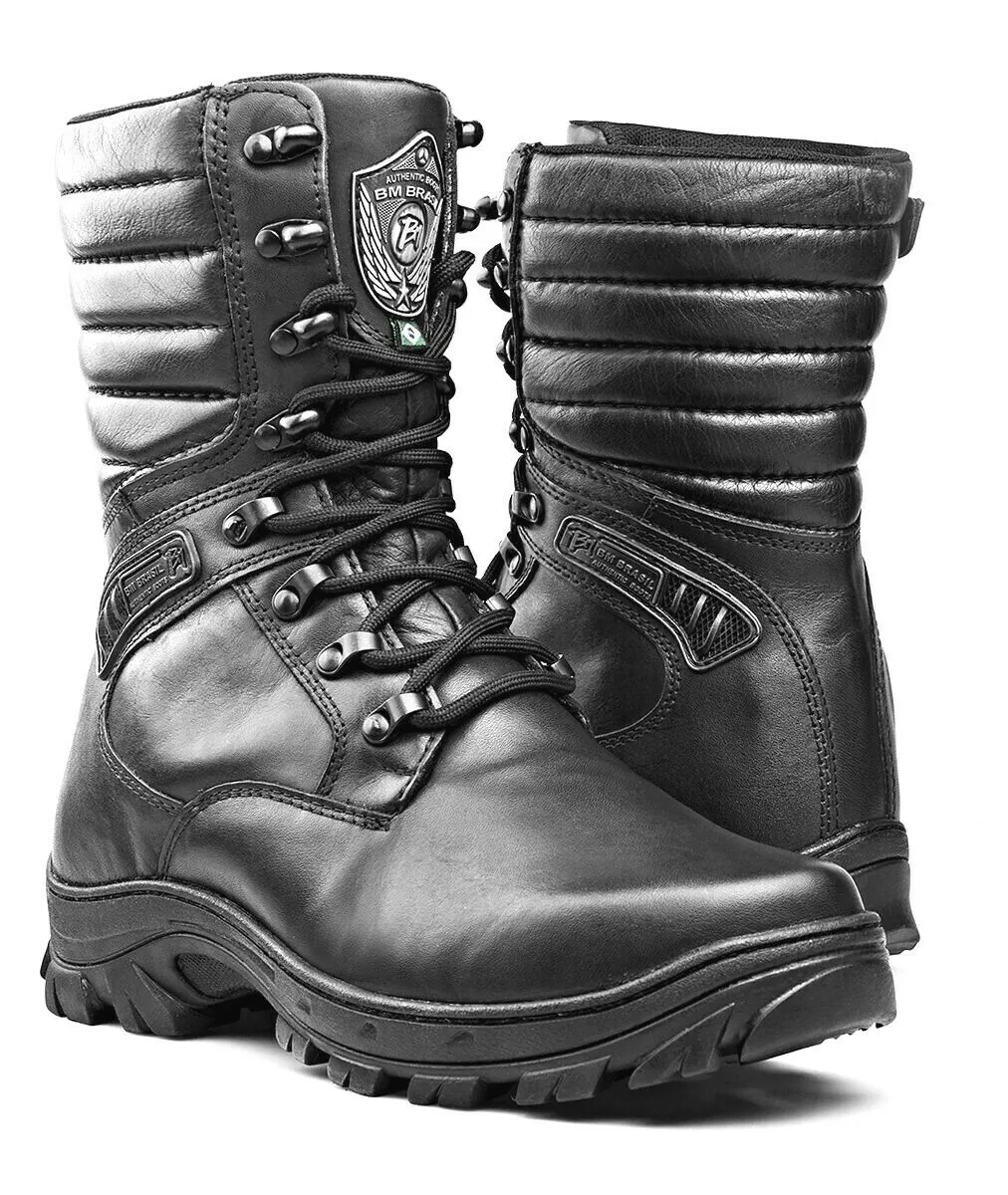 Tactical Boots Black Military Leather Outdoor Combat Zipper