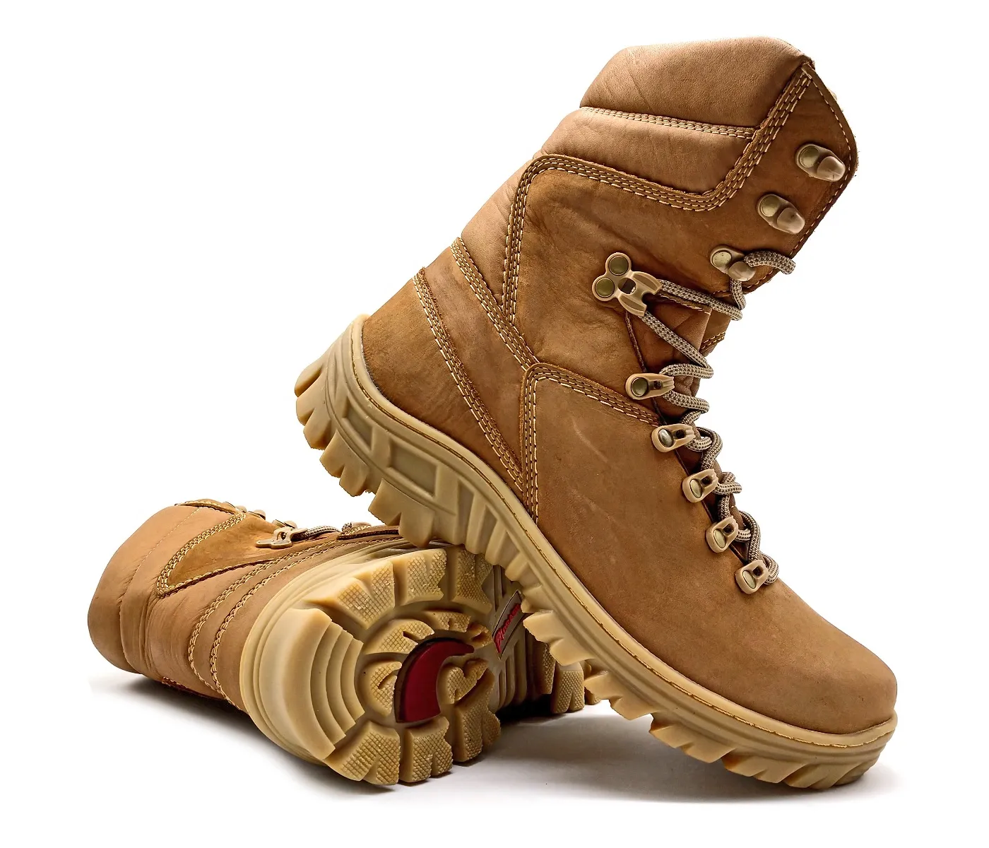Tactical Boots Tan Genuine Leather Combat Army Military