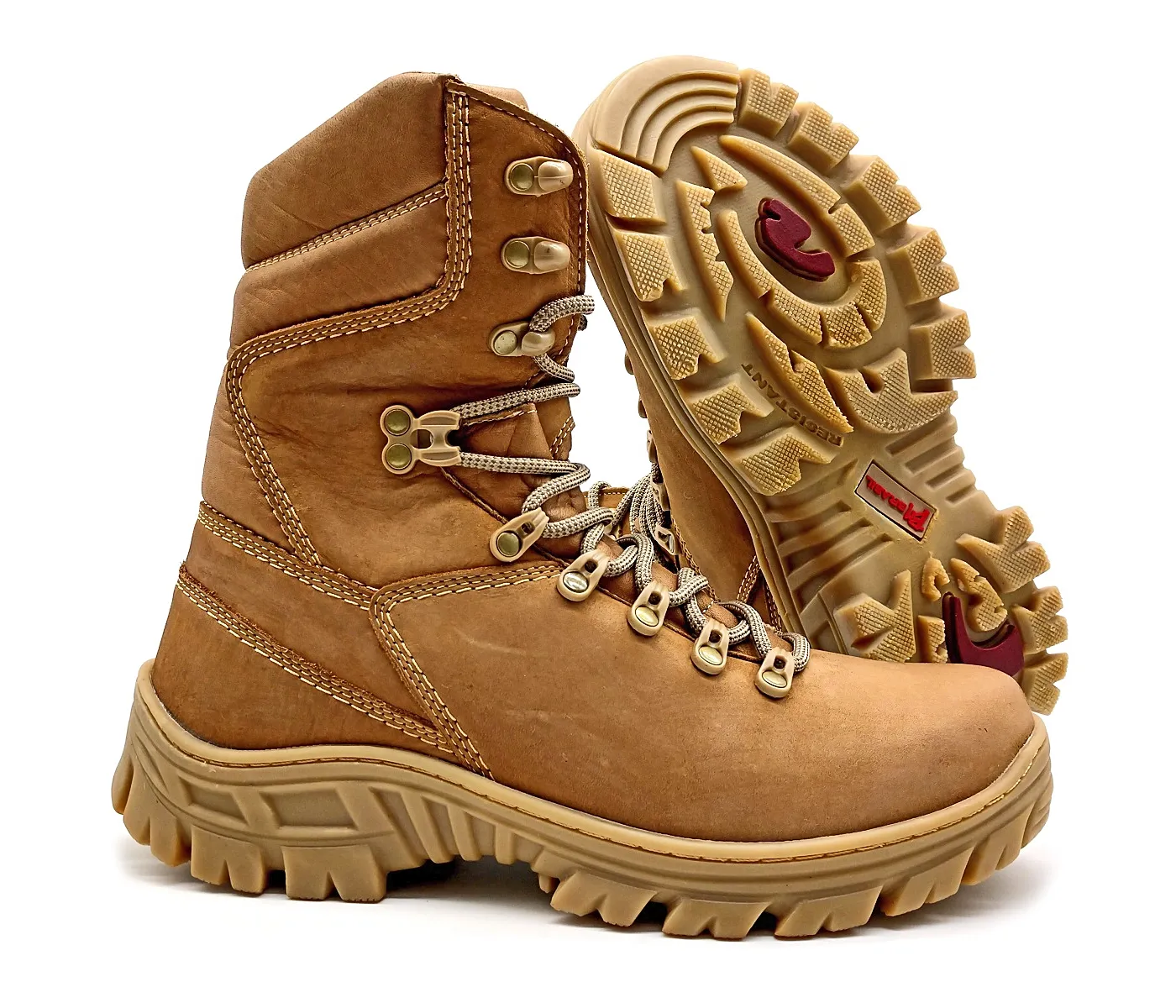 Tactical Boots Tan Genuine Leather Combat Army Military