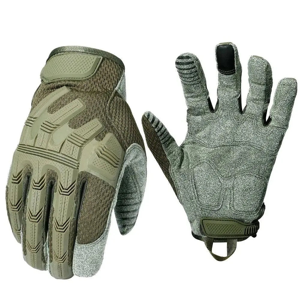 Tactical Full Finger Gloves Touch Screen Army Military Paintball Airsoft Combat Shooting Rubber Protective Anti-skid Men Women