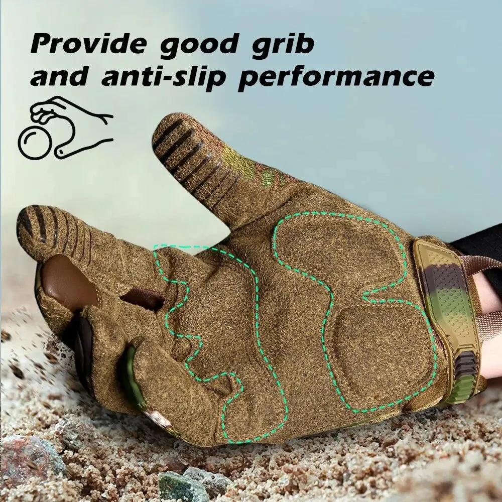Tactical Full Finger Gloves Touch Screen Army Military Paintball Airsoft Combat Shooting Rubber Protective Anti-skid Men Women