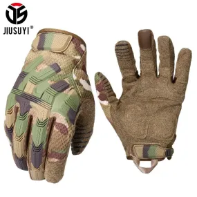 Tactical Full Finger Gloves Touch Screen Army Military Paintball Airsoft Combat Shooting Rubber Protective Anti-skid Men Women