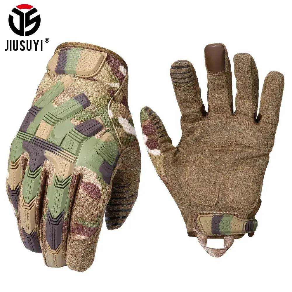 Tactical Full Finger Gloves Touch Screen Army Military Paintball Airsoft Combat Shooting Rubber Protective Anti-skid Men Women