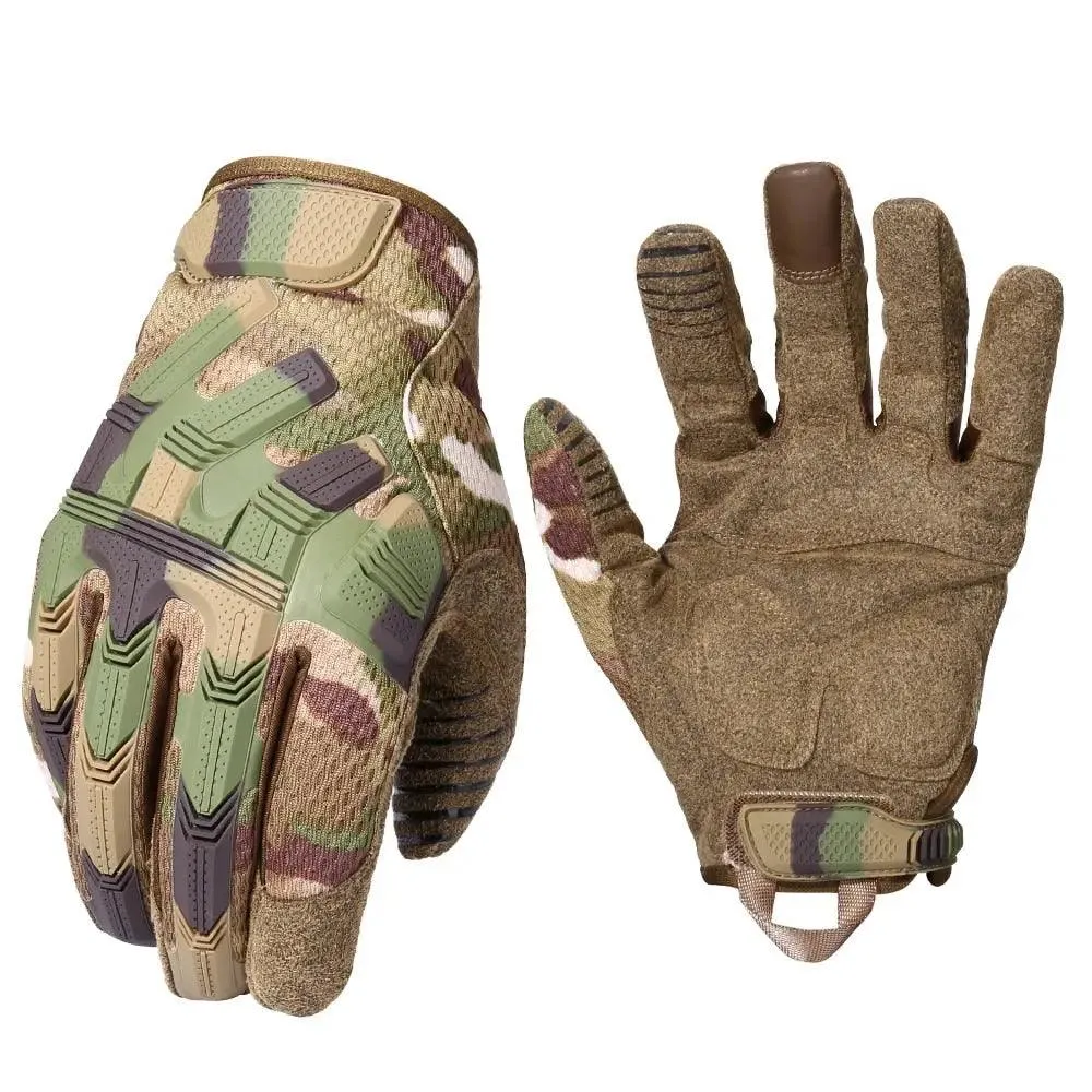 Tactical Full Finger Gloves Touch Screen Army Military Paintball Airsoft Combat Shooting Rubber Protective Anti-skid Men Women