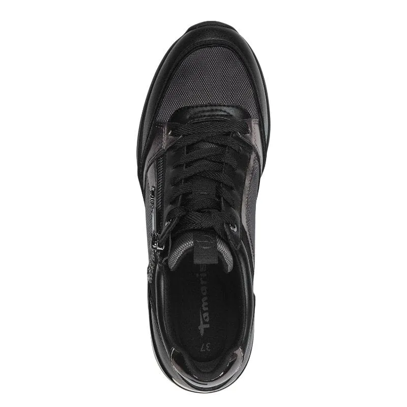 Tamaris Womens Black Wedge Shoe - 1-23703-41