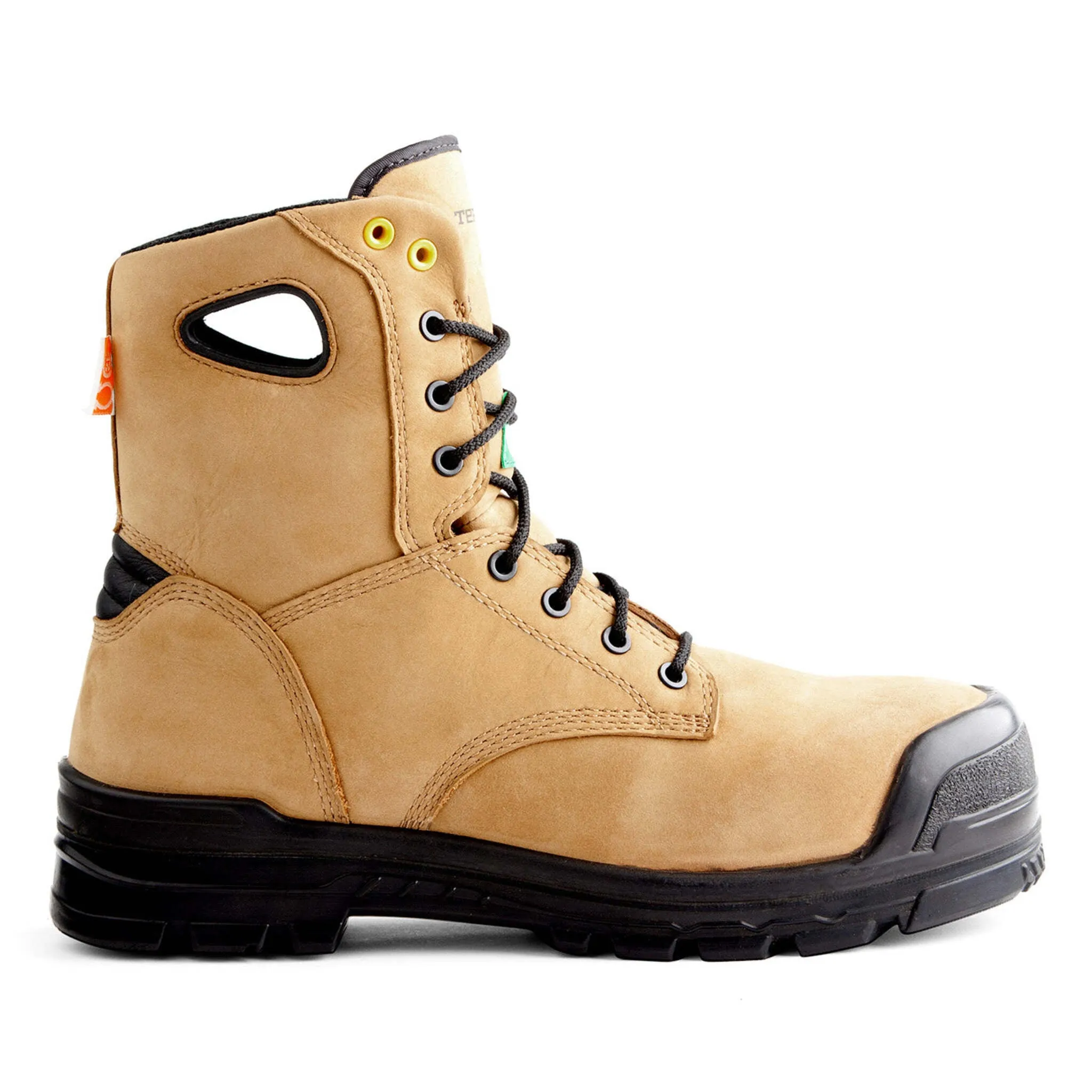 Terra Men's Safety Work Boots Argo 8" Leather Waterproof with Composite Toe and Plate | Sizes 3-14